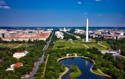 Aerial view of the Washington, D.C. skyline