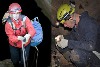 Virginia Tech researchers Kate Langwig and Joseph Hoyt