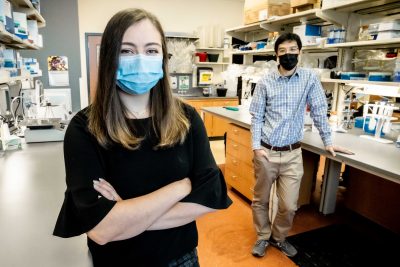 Alyssa Brunal and Yuchin Albert Pan of the Fralin Biomedical Research Institute