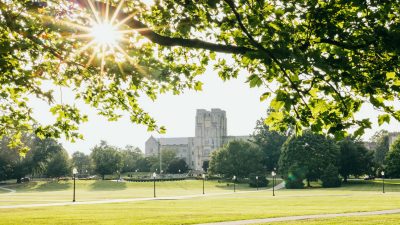 Burruss Hall across drillfield