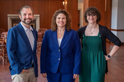 (from left) Justin Lemkul, Marlena Lester, and Amber Hagan. 