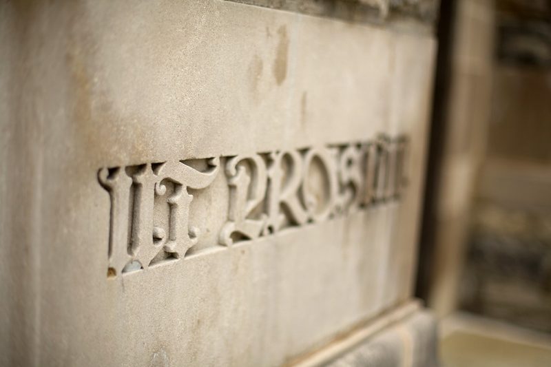 University motto Ut Prosim - That I May Serve